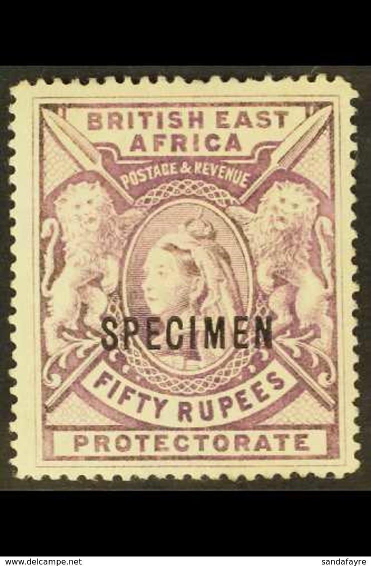 1897 50r Mauve, Watermark Reversed, Overprinted "SPECIMEN", SG 99xs, Fine Mint. For More Images, Please Visit Http://www - Afrique Orientale Britannique