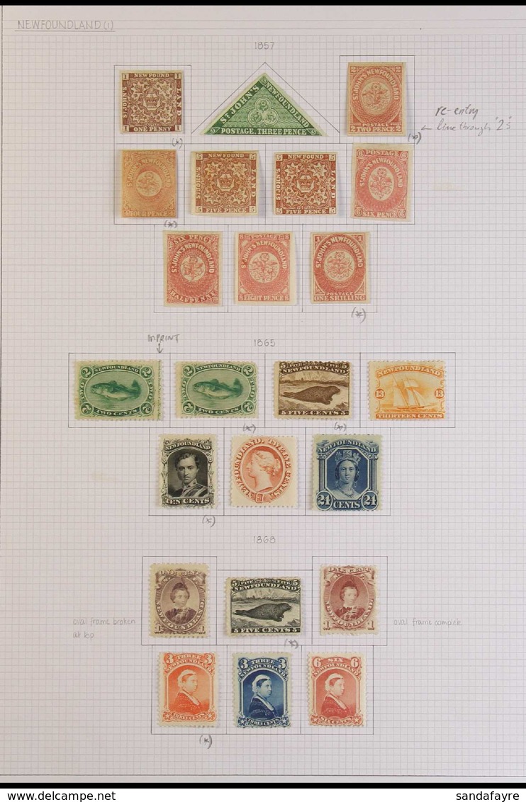 1857-1897 BEAUTIFUL MINT COLLECTION On Leaves, Includes 1857-64 1d Unused, 1860 3d, 1862-64 2d (with Line Through Bottom - Autres & Non Classés