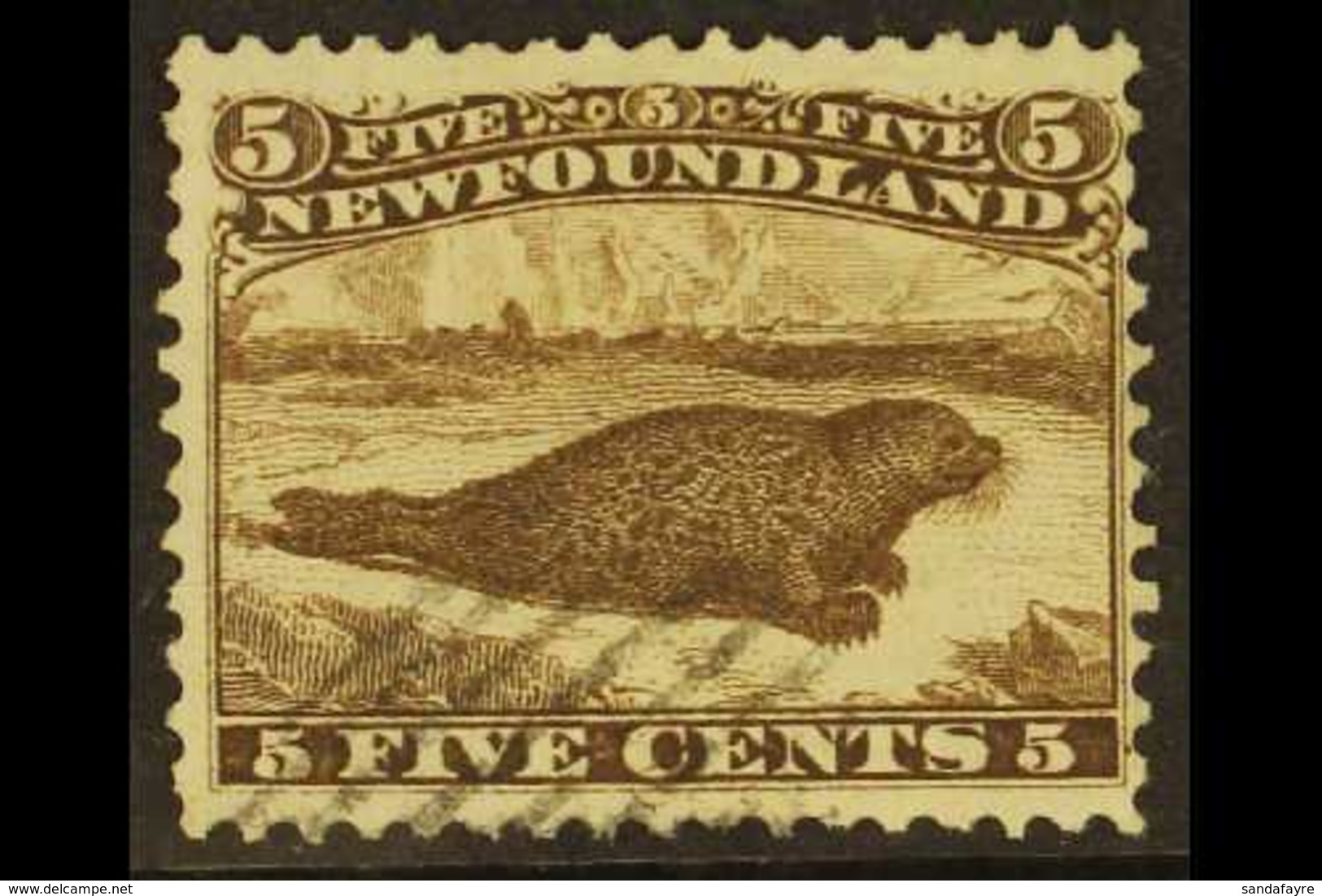 1865 5c Brown, Seal, SG 26, Fine Used With Above Average Centering And Light Cancellation. Pretty Stamp. For More Images - Sonstige & Ohne Zuordnung