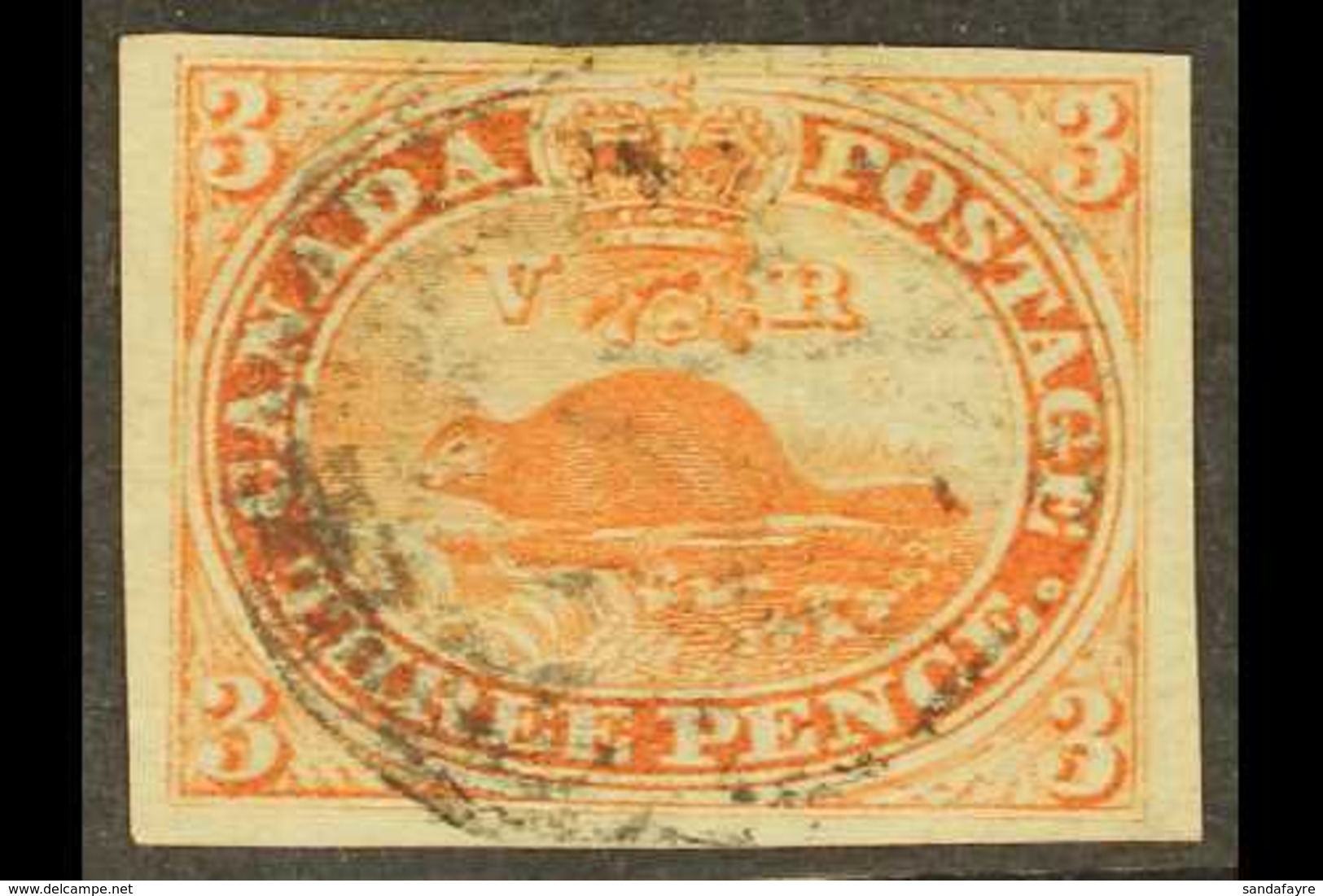 1852 3d Red On Wove Paper, SG 5, Very Fine Used With Large Margins All Round And Neat Cancel. For More Images, Please Vi - Sonstige & Ohne Zuordnung