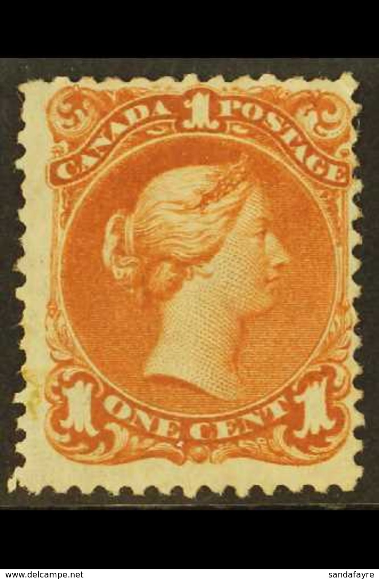 1868 1c Red-brown, Ottawa Printing, SG 47, Mint With Good Colour And Large Part Gum.  For More Images, Please Visit Http - Autres & Non Classés