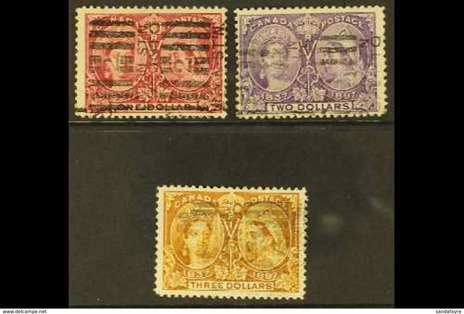 1897 $1, $2 And $3 Jubilee, SG 136/8, Good Used With Light Roller Cancels. Cat £1725 (3 Stamps) For More Images, Please  - Altri & Non Classificati