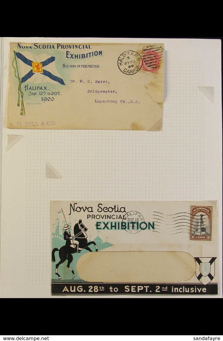 1900 - 1939 Group Of 4 Used Coloured Illustrated Covers For The Nova Scotia Provincial Exhibitions Of 1900, 1933, 1938 A - Autres & Non Classés