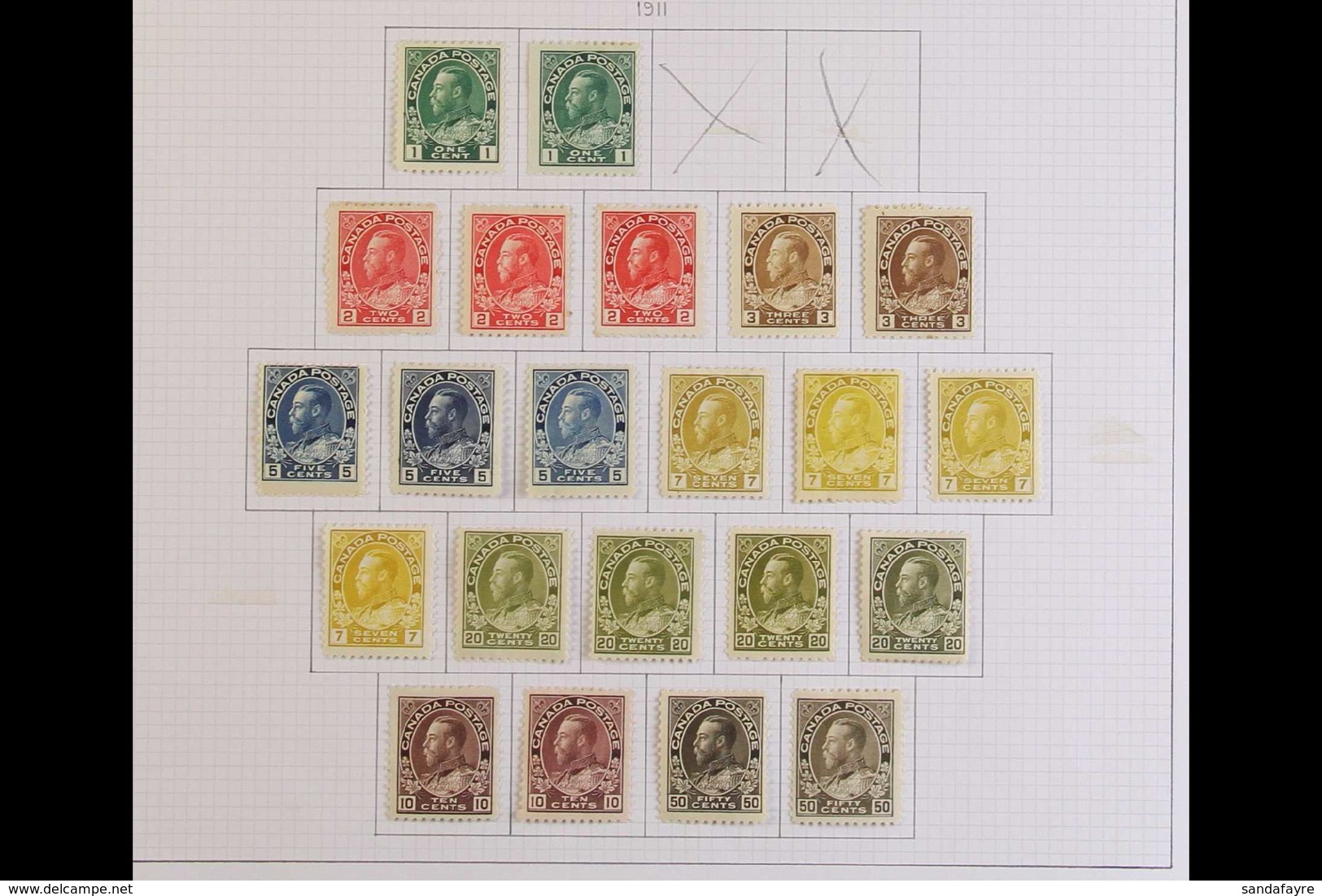 1911-1935 BEAUTIFUL COMPREHENSIVE FINE MINT COLLECTION On Leaves, Virtually COMPLETE For The Period, Includes 1911-22 Ad - Sonstige & Ohne Zuordnung