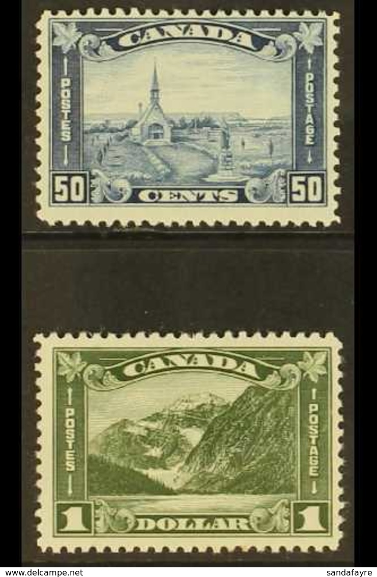 1930 50c Church At Grand Pre & $1 Mt Edith Cavell Top Values, SG 302/303 (Unitrade 176/177), Mint Lightly Hinged. Fine & - Autres & Non Classés