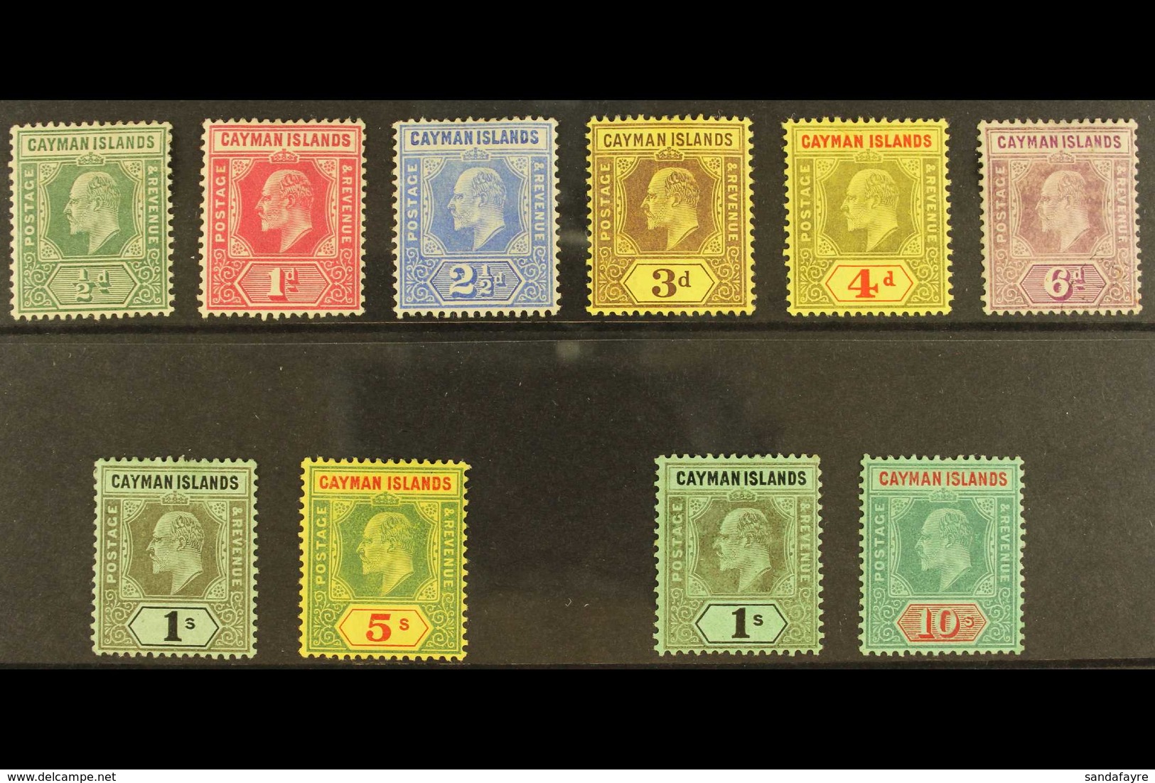 1907-09 Set Complete, Both Wmks, SG 25/34, Fine Mint (the 1s SG 33 With Toned Perf) 10 Stamps For More Images, Please Vi - Kaimaninseln