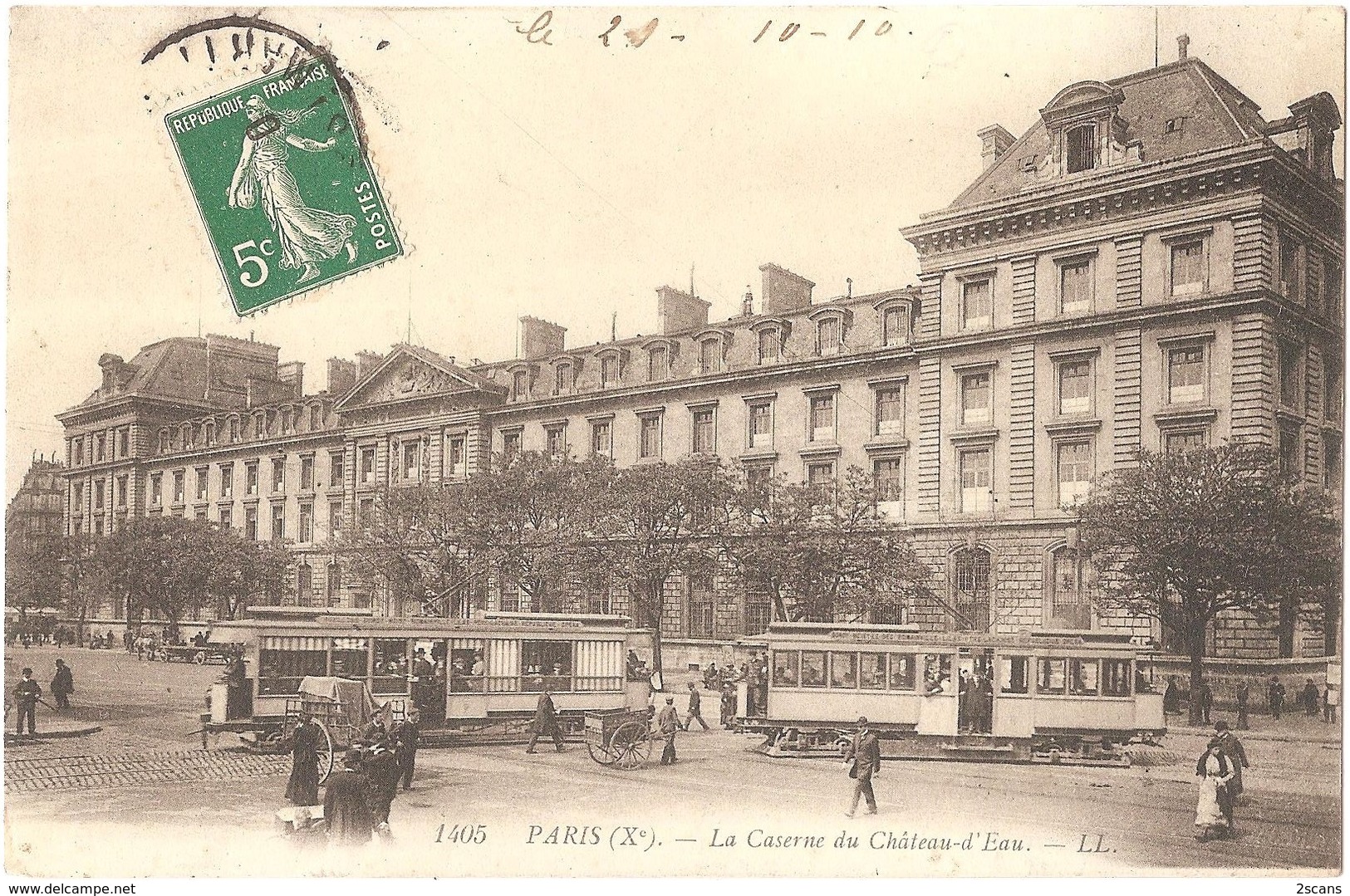 Dépt 75 - PARIS (10è Arr.) - La Caserne Du Château-d'Eau - (tramway) - LL N° 1405 - Arrondissement: 10