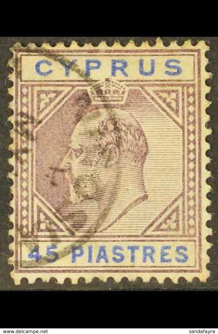 1904-10 KEVII (wmk Mult Crown CA) 45pi Dull Purple And Ultramarine, SG 71, Fine Cds Used. For More Images, Please Visit  - Autres & Non Classés