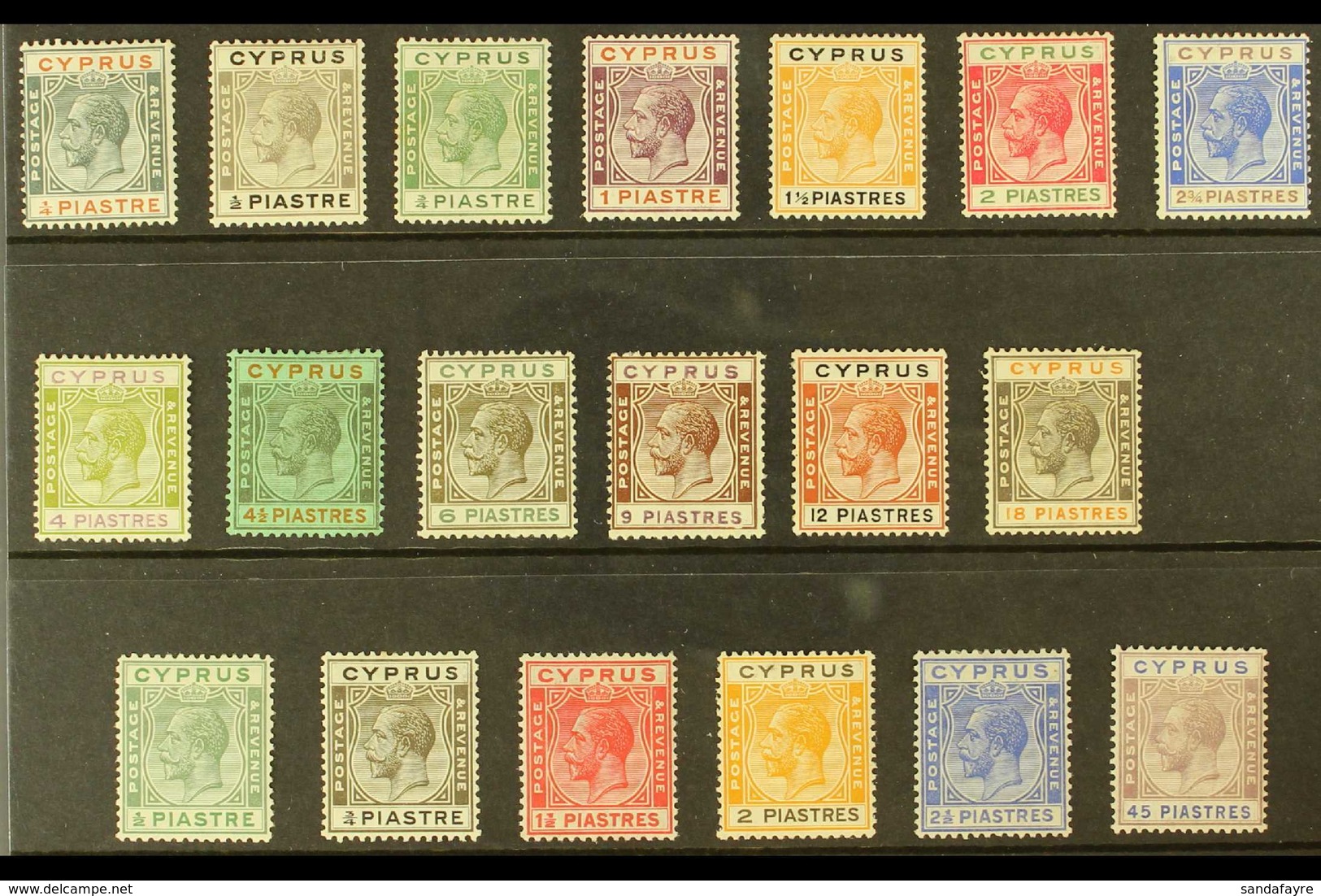 1924-28 KGV (wmk Mult Script CA) Complete Set To 45pi, SG 103/16 & 118/22, Very Fine Mint. (19 Stamps) For More Images,  - Autres & Non Classés