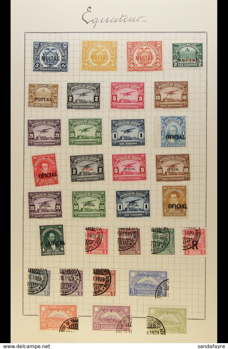 1896-1947 MINT REFERENCE/DISPLAY COLLECTION An Attractive And Unusual Collection Constructed As A Reference Guide For Po - Equateur