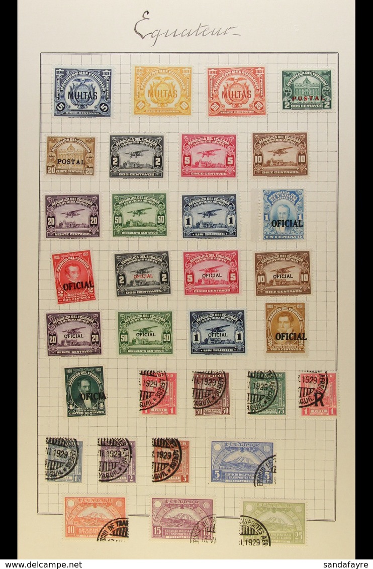 1896-1947 MINT REFERENCE/DISPLAY COLLECTION An Attractive And Unusual Collection Constructed As A Reference Guide For Po - Ecuador