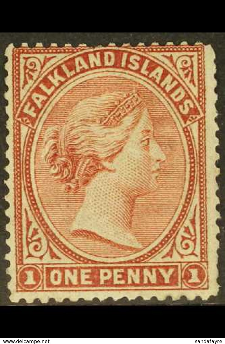 1878-79 1d Claret, SG 1, Fine Mint, A Few Shortish Perfs, Very Fresh & Scarce. For More Images, Please Visit Http://www. - Falkland