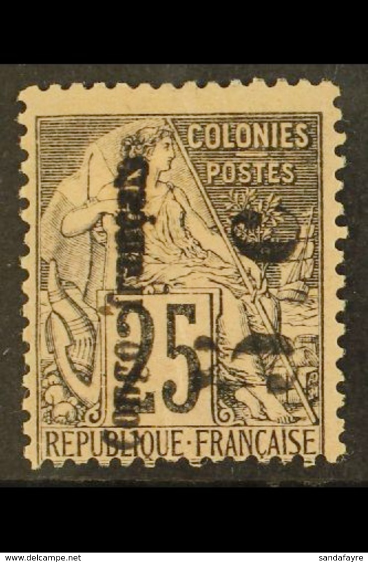 CONGO 1891 5c On 25c, Small "o", Reading Upwards, Yv 4a, Very Fine Mint No Gum. For More Images, Please Visit Http://www - Autres & Non Classés