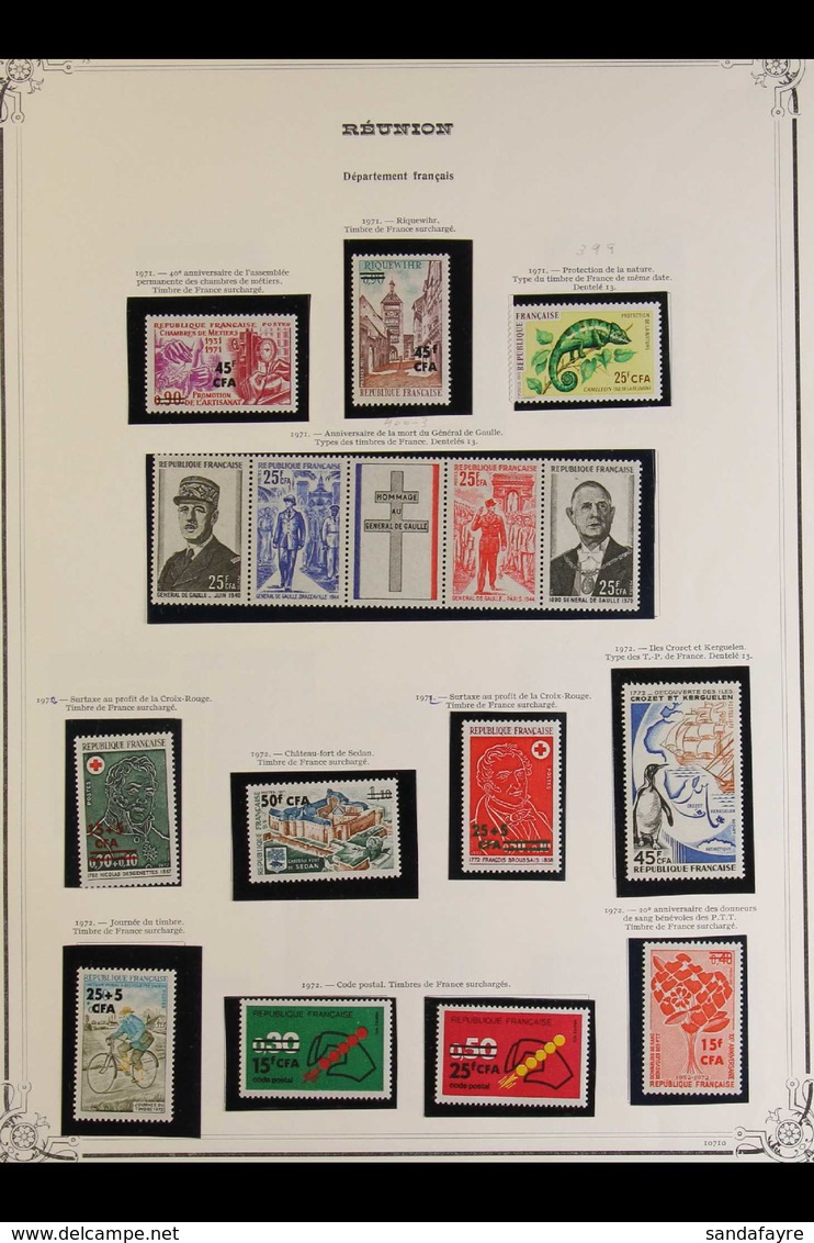 REUNION 1963-1974 All Different Never Hinged Mint Collection. A Largely Complete Run Of Postage Issues, Plus Postage Due - Autres & Non Classés