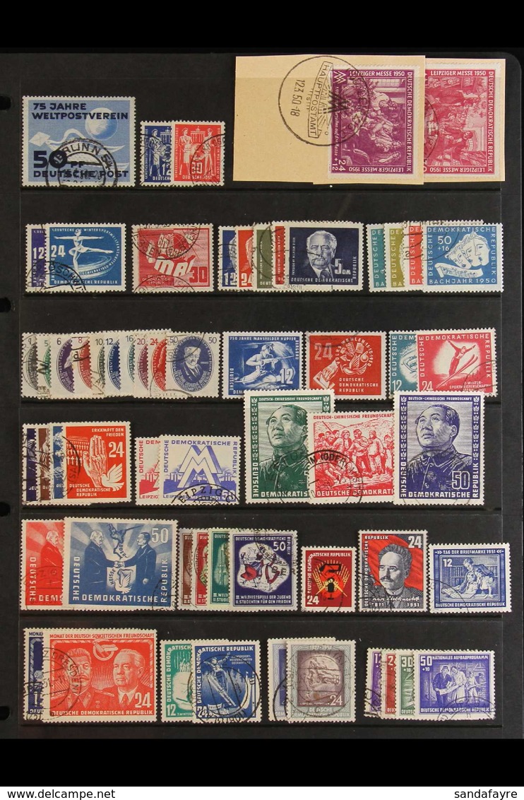 1949-1955 VERY FINE CDS USED COLLECTION On Stock Pages, ALL DIFFERENT, Includes 1949 50pf UPU, 1950 DEBRIA M/s On Card,  - Andere & Zonder Classificatie