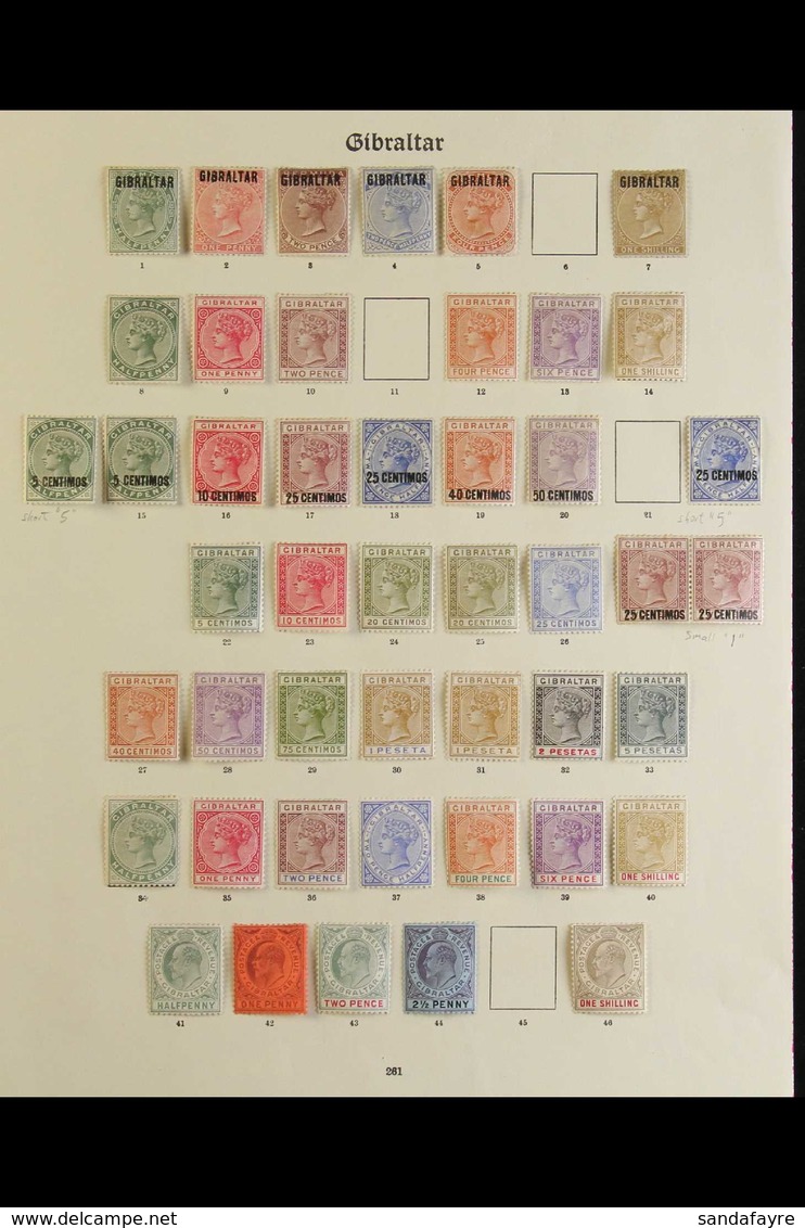 1886-1935 IMPRESSIVE COMPREHENSIVE FINE MINT COLLECTION On Pages, All Different With A Few Listed Shades, Highly Complet - Gibraltar