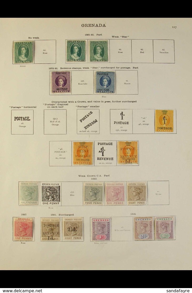 1861-1935 ALL DIFFERENT MINT COLLECTION Presented On Printed "New Ideal" Album Pages With Many "Better" Values. Includes - Grenada (...-1974)