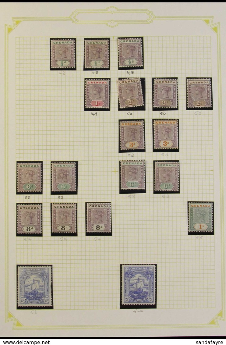 1895 - 1949 MINT ONLY COLLECTION Fresh And Attractive Collection With Some Duplication And Including Perf And Colour Cha - Grenada (...-1974)