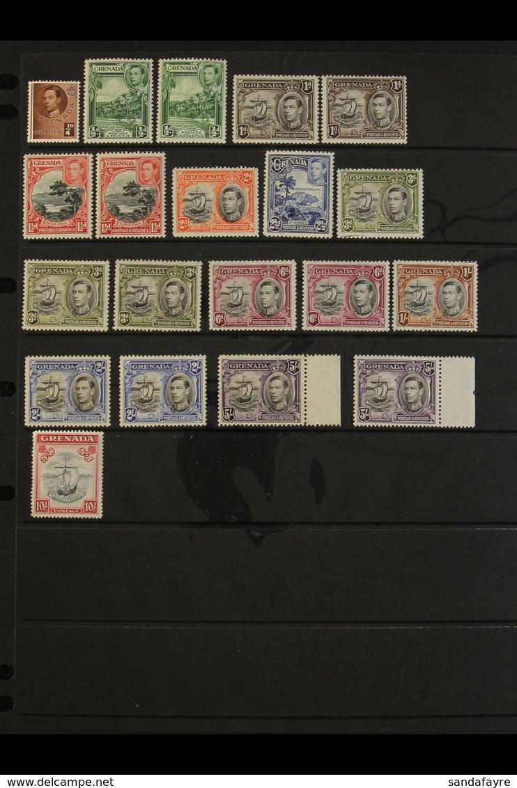 1938-50 Complete Set, SG 152/163f, Plus Some Additional Perfs To 5s, Fine Never hinged Mint. (20 Stamps) For More Images - Grenade (...-1974)