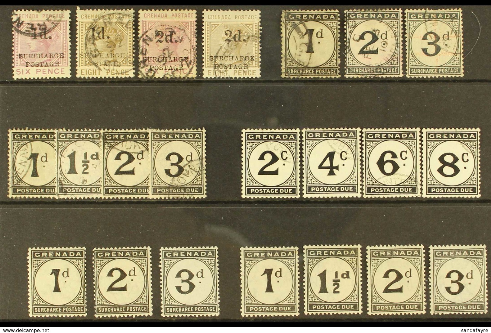 POSTAGE DUES 1892 - 1952 Mint And Used Collection With 1906 Set Mint, 1921 Set Mint, And 1892 Surcharges To 1952 (SG D4/ - Grenada (...-1974)