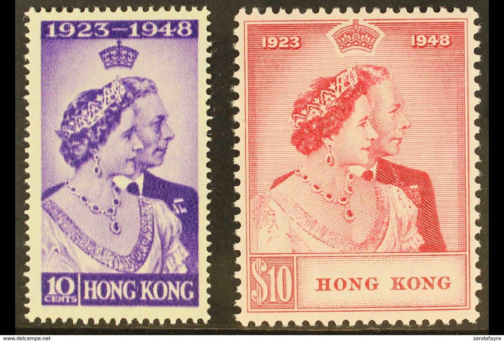 1948 Silver Wedding Set, SG 171/172, Very Fine Mint. (2 Stamps) For More Images, Please Visit Http://www.sandafayre.com/ - Sonstige & Ohne Zuordnung