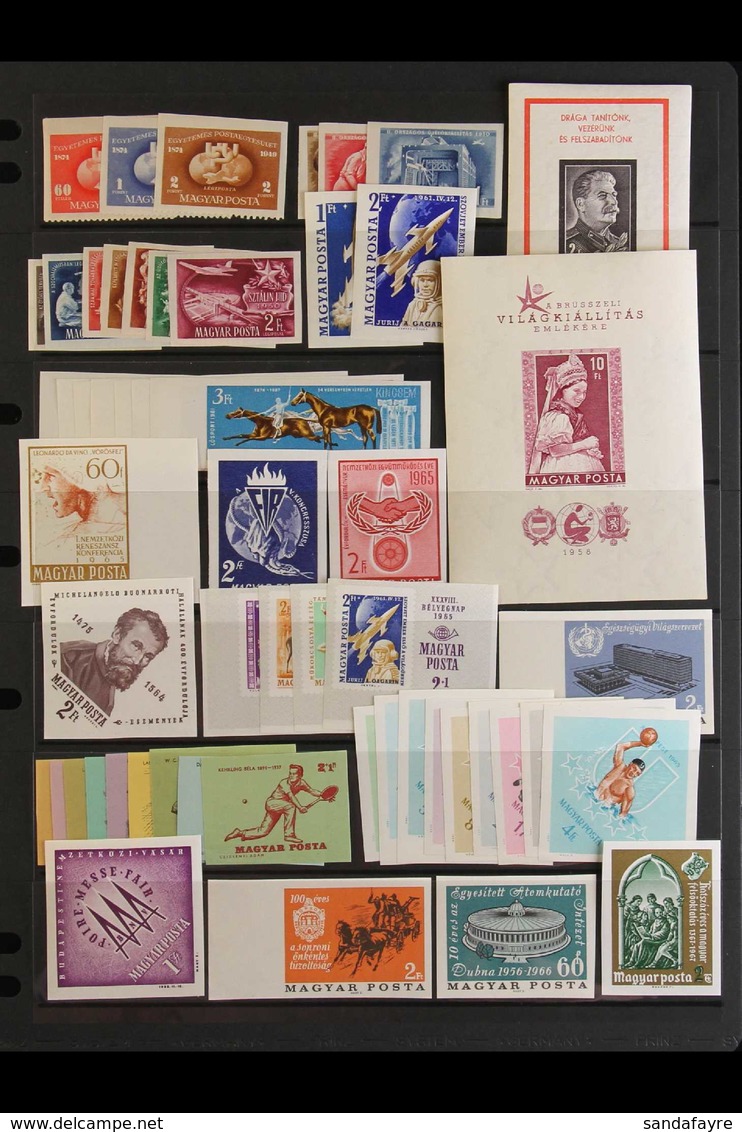 1949-1971 NHM IMPERFORATE COLLECTION. An ALL DIFFERENT Collection Presented On Stock Pages That Includes The 1949 UPU Th - Autres & Non Classés