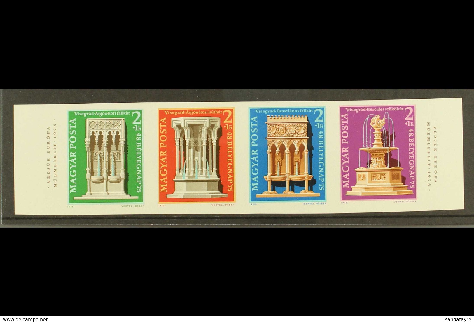 1975 Fountains IMPERF Se-tenant Strip Of Four, Michel 3060/63B, Never Hinged Mint. (4 Stamps) For More Images, Please Vi - Autres & Non Classés