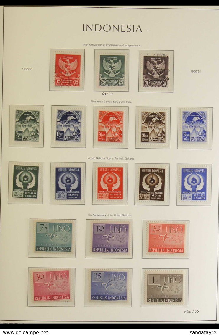 1950-1996 ALL DIFFERENT COLLECTION. A Modest Mint, Nhm & Used Collection (mostly Nhm) Presented In A Pair Of Red Lightho - Indonesien