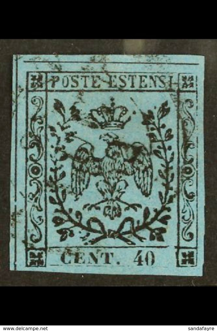 MODENA 40c On Sky Blue, Without Stop, Sass 5, Very Fine Used With Bright Colour And Light Cancel. For More Images, Pleas - Ohne Zuordnung