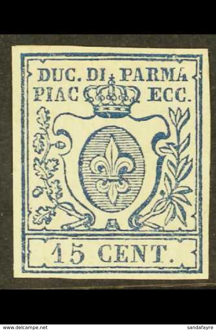PARMA 1857 15c Fleur De Lis Design, Proof In Blue. Sass P1, Very Fine And Fresh. For More Images, Please Visit Http://ww - Non Classés