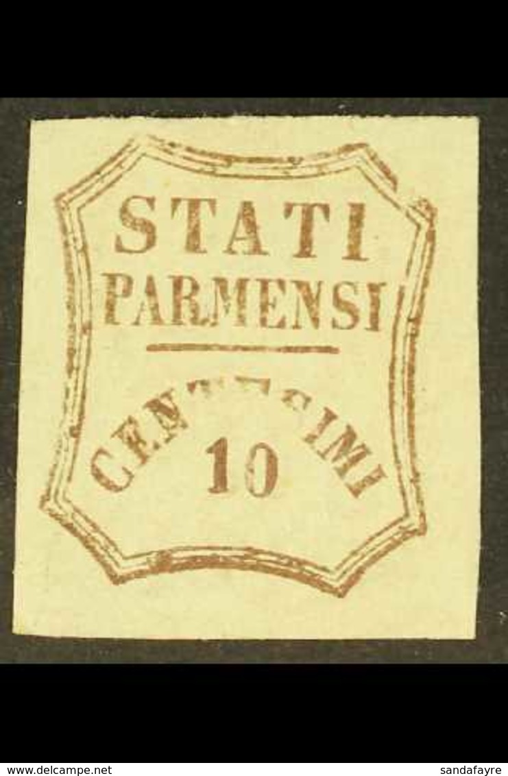 PARMA 1859 10c Brown Provisional Govt, Sass 14, Very Fine Mint Og. Lovely Stamp. For More Images, Please Visit Http://ww - Zonder Classificatie