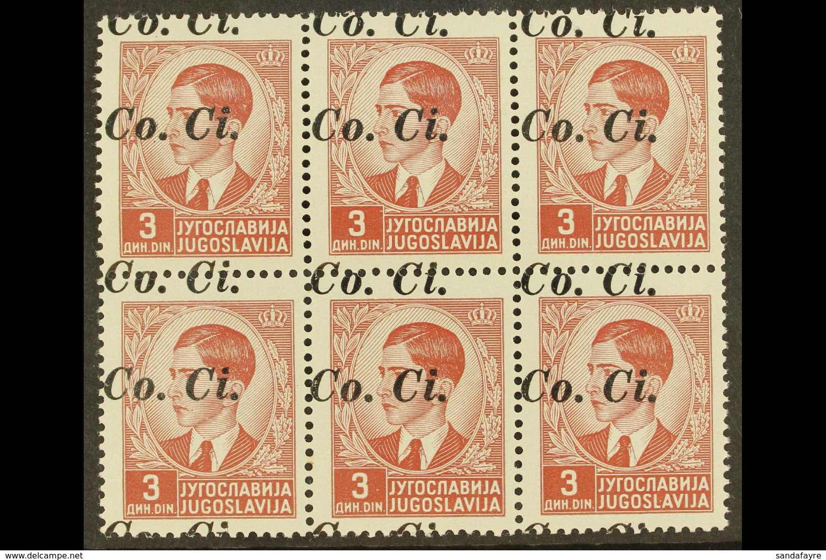 WWII - OCCUPATION OF KUPA (FIUME) 1941 3d Red Brown, Overprinted "Co. Ci.", Variety "overprint Double", Sass 6aa, Superb - Non Classés