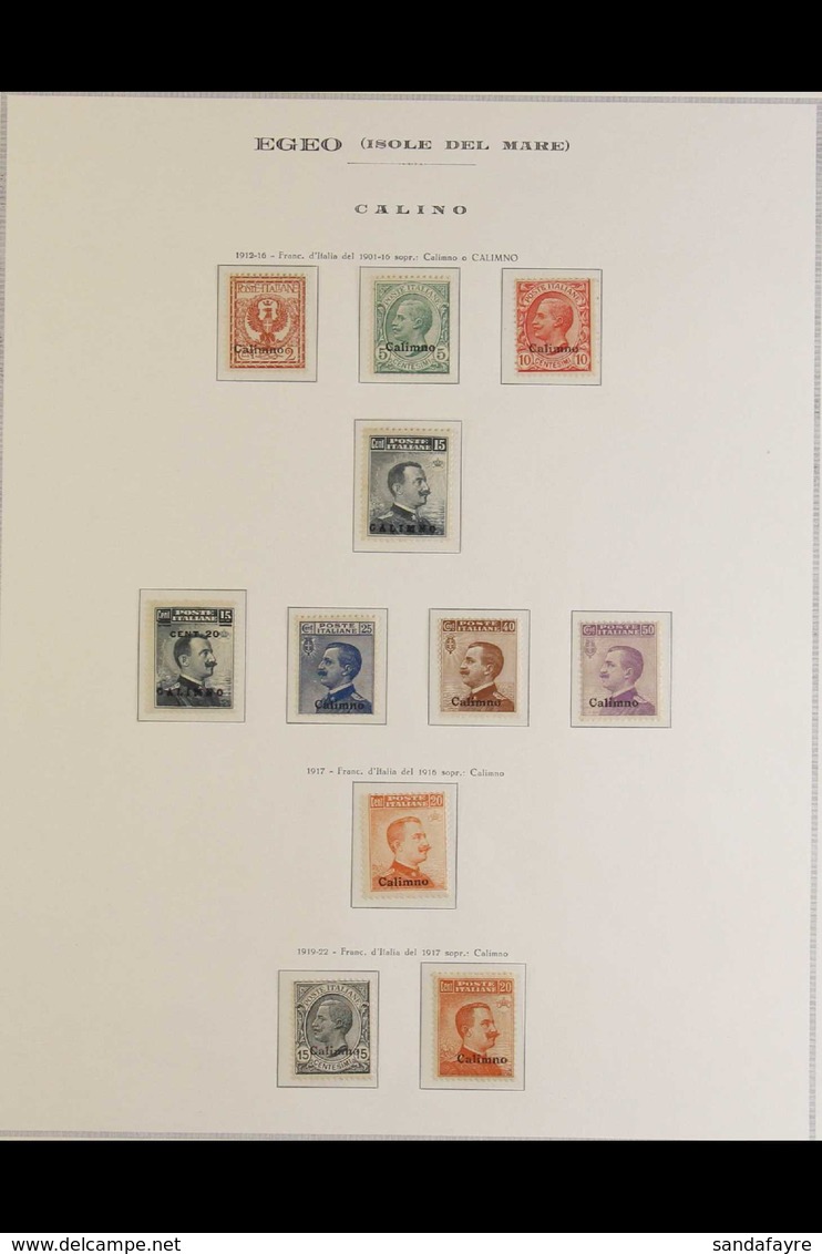 CALIMNO (CALINO) 1912-1922 "Calimno" Local Overprints Complete Set (SG 3A/13A, Sassone 1/11), Fine Mint, Some Are Never  - Andere & Zonder Classificatie