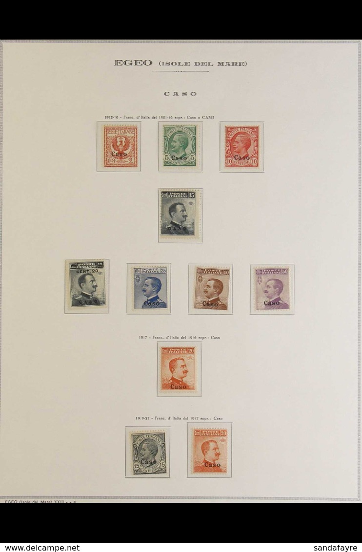 CASO 1912-1922 "Caso" Local Overprints Complete Set (SG 3B/13B, Sassone 1/11), Fine Mint, Some Are Never Hinged, Very Fr - Andere & Zonder Classificatie