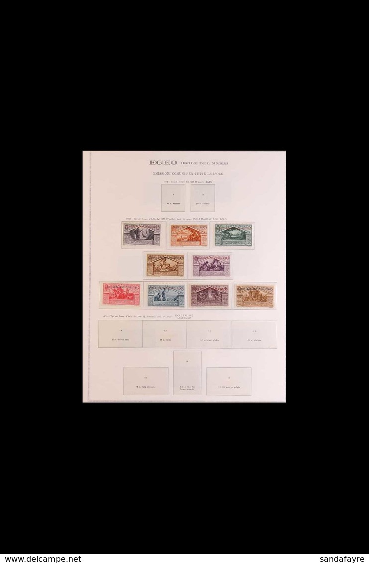 EGEO (DODECANESE ISLANDS) 1930-1945 SUPERB MINT COLLECTION On Hingeless Pages, All Different Complete Sets, Includes 193 - Sonstige & Ohne Zuordnung