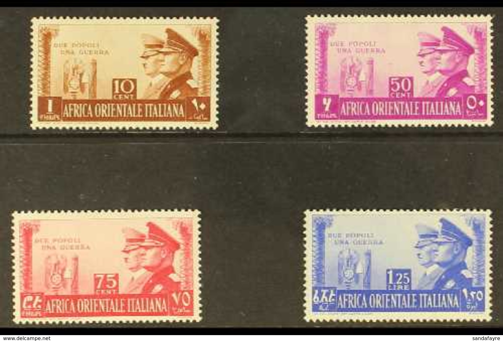 ITALIAN EAST AFRICA 1941 German-Italian Friendship Complete Unissued Set, Sassone 41/44, Superb Mint, Lovely Fresh Colou - Sonstige & Ohne Zuordnung