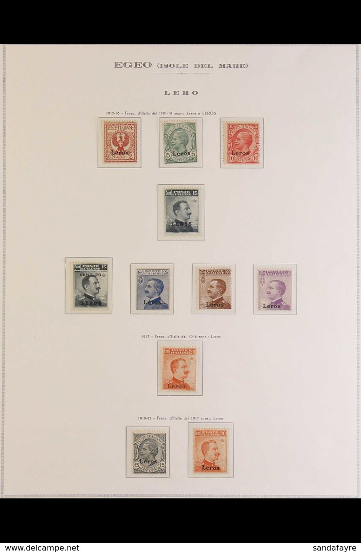 LERO (LEROS) 1912-1922 "Leros" Local Overprints Complete Set (SG 3E/13E, Sassone 1/11), Fine Mint, Some Are Never Hinged - Sonstige & Ohne Zuordnung