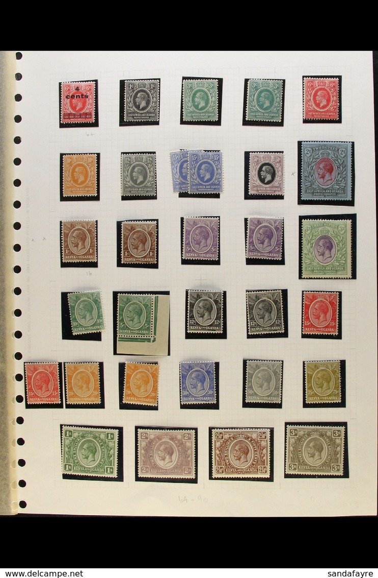 1919-1927 MINT COLLECTION Presented In Mounts On An Old Album Page. Includes 1921 MSCA Watermark Set To 3r (SG 65/73), 1 - Kenya (1963-...)