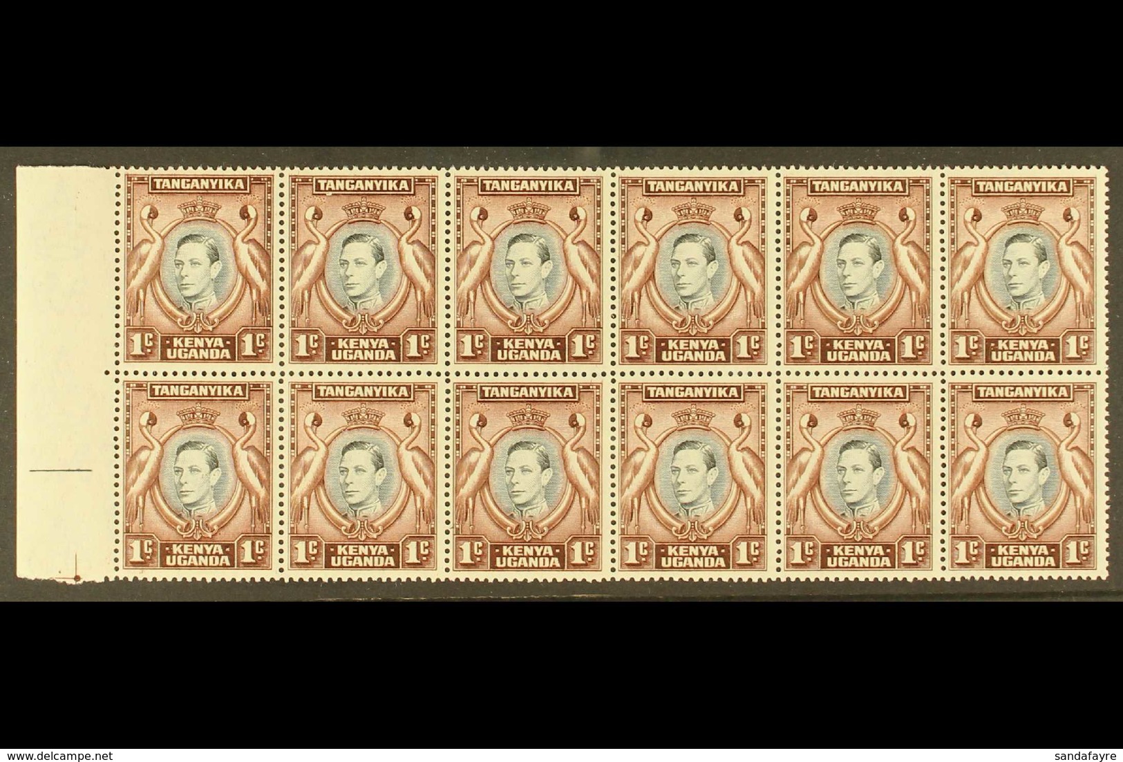 1938-54 1c Black & Chocolate-brown Perf 13¼x13¾ "A" OF "CA" MISSING FROM WATERMARK Variety, SG 131ab, Within Superb Neve - Vide