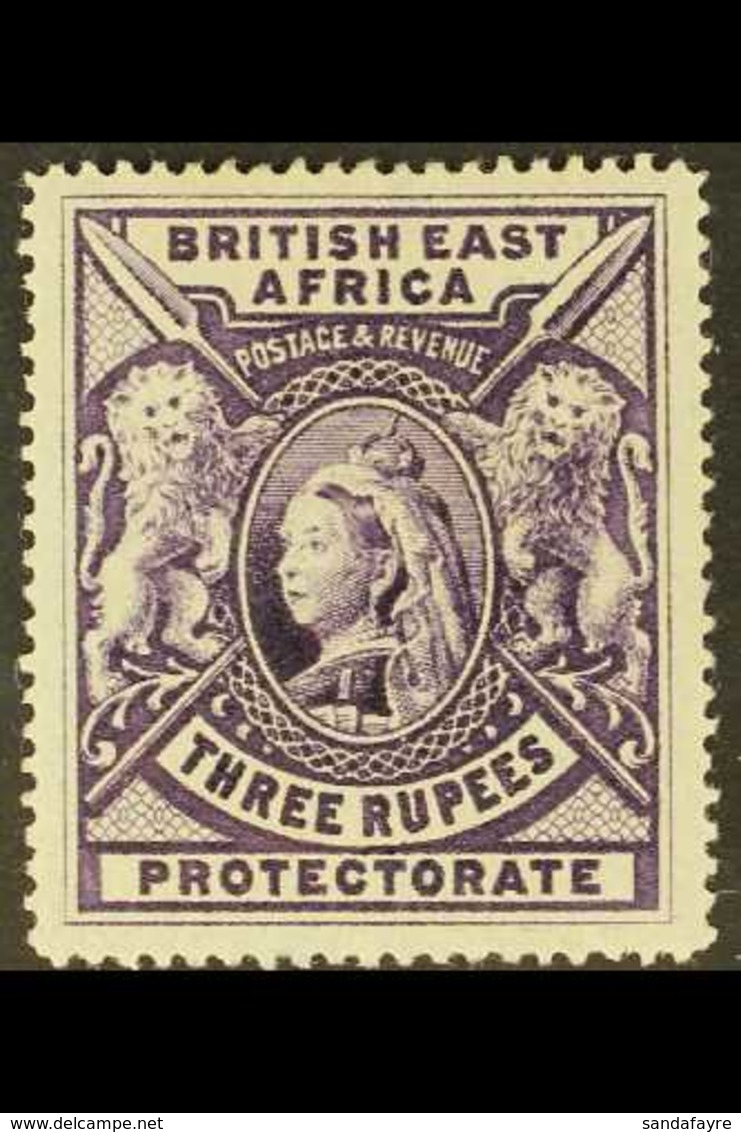BRITISH EAST AFRICA 1897 3r Deep Violet, SG 94, Very Fine Mint. For More Images, Please Visit Http://www.sandafayre.com/ - Vide