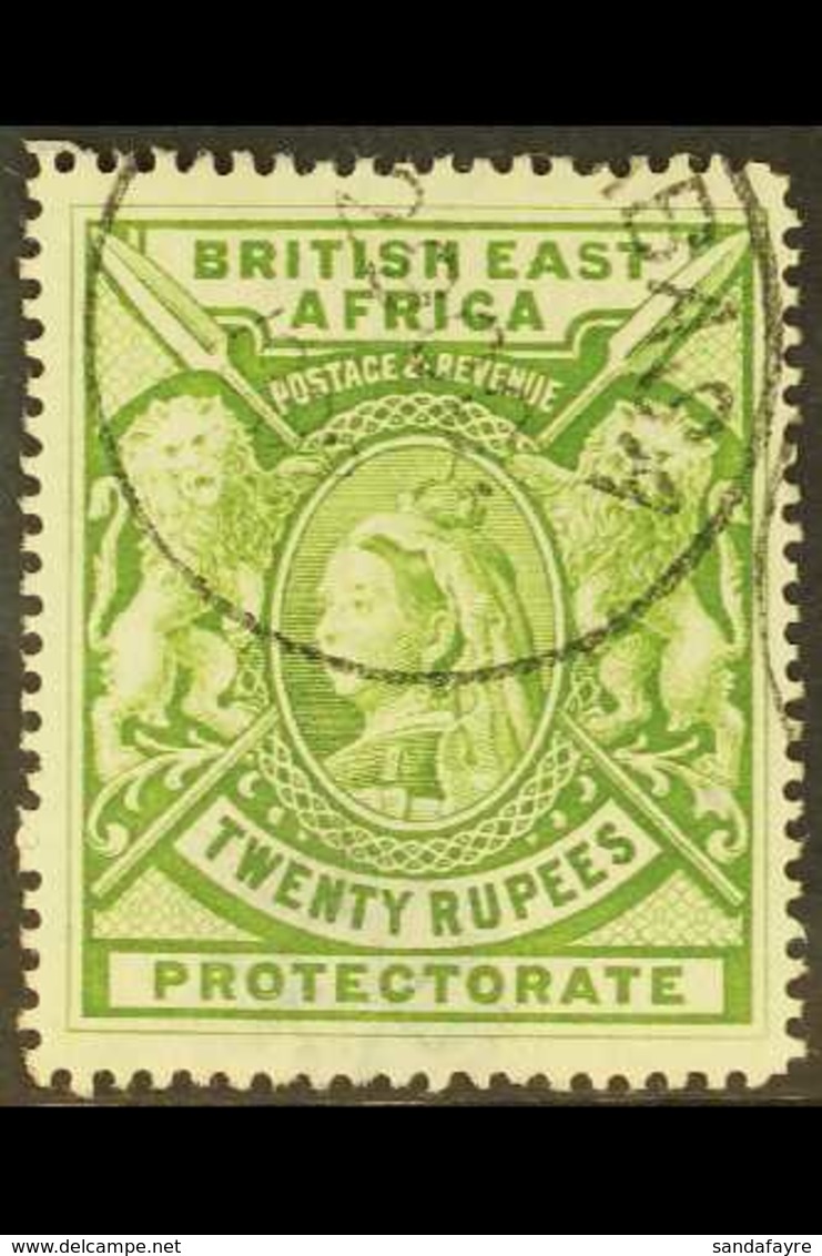 BRITISH EAST AFRICA 1897 20r Pale Green, SG 98, Fine Used With Mombasa Cds Cancel. Thin Patch At Foot. Cat £2750 For Mor - Vide