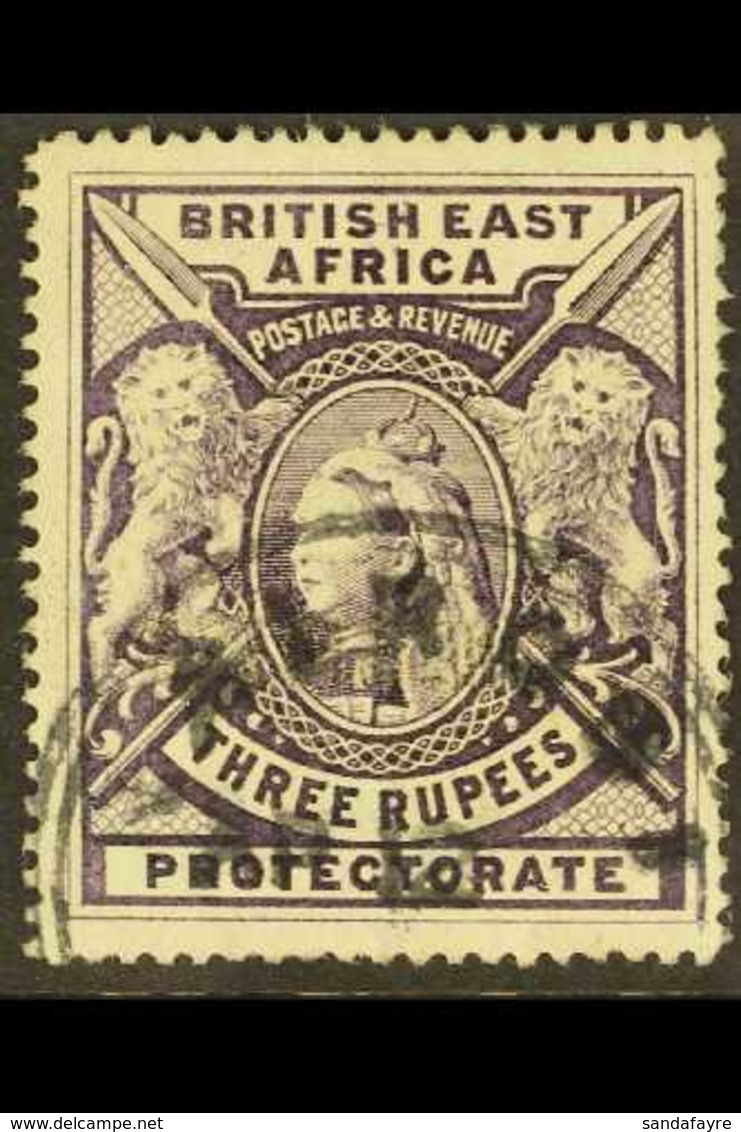 BRITISH EAST AFRICA 1897-1903 3r Deep Violet, Wmk Crown CC, SG 94, Very Fine Used. For More Images, Please Visit Http:// - Vide