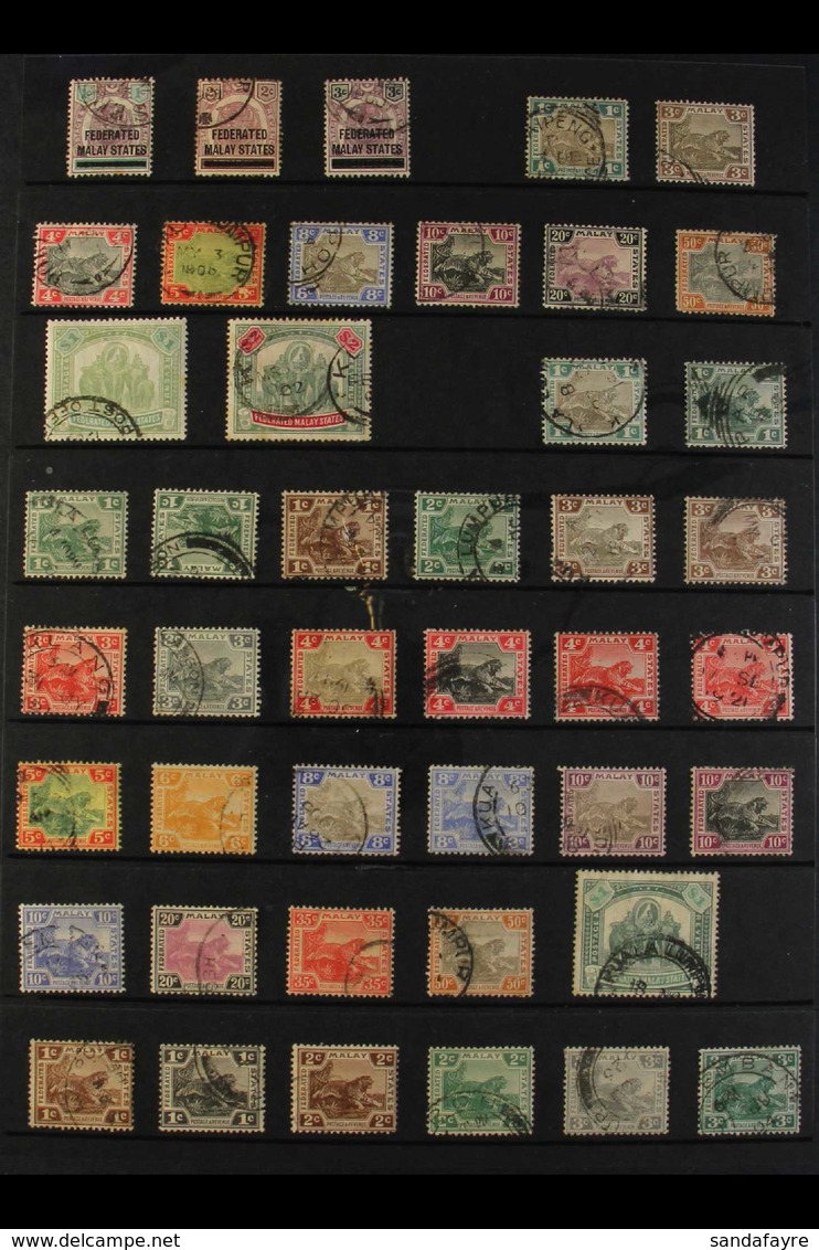 FEDERATED MALAY STATES 1900-1934 ALL DIFFERENT USED COLLECTION With 1900 (Negri Sembilan Overprinted) 1c, 2c And 3c; 190 - Altri & Non Classificati