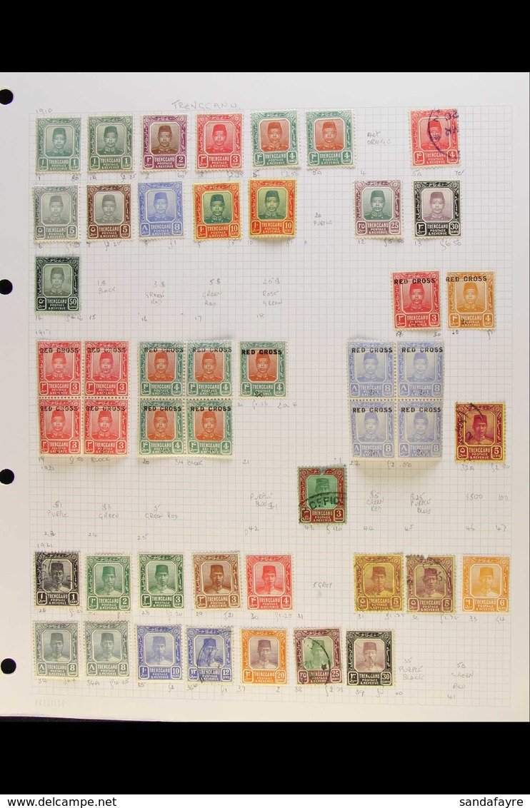 TRENGGANU 1910-1989 MOSTLY MINT Collection Presented On Album Pages That Includes 1910 Range With Most Values To 50c, 19 - Sonstige & Ohne Zuordnung