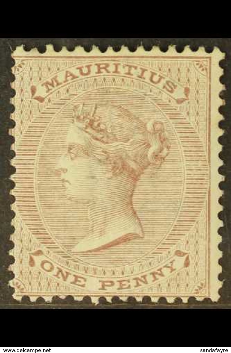 1863 1d Purple Brown, Wmk CC, SG 56, Fine Mint. For More Images, Please Visit Http://www.sandafayre.com/itemdetails.aspx - Mauritius (...-1967)