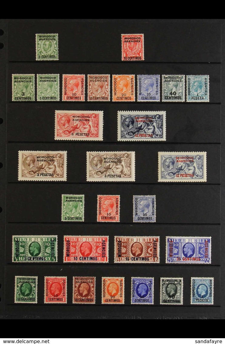 SPANISH CURRENCY 1912-1956 ALL DIFFERENT MINT COLLECTION Presented On Stock Pages Offering Strong Coverage Of The Period - Sonstige & Ohne Zuordnung