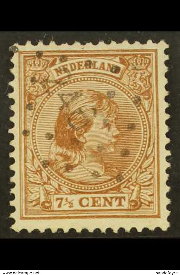 1891-94 7½c Brown Queen (SG 149a, NVPH 36), Fine Used With Scarce "246" (BORCULO) Numeral Cancel, Fresh & Rare. For More - Autres & Non Classés