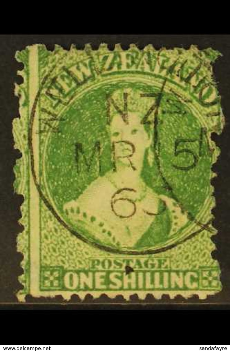 1864 1s Deep Green, Perf 12½, Wmk Large Star, SG 123, Very Fine Used With Neat Upright Wellington Cds Cancel. For More I - Autres & Non Classés