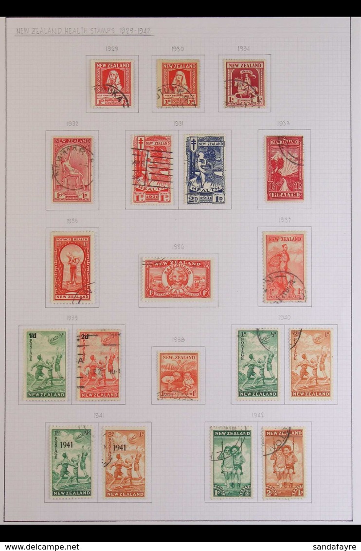 1929-1982 USED HEALTH STAMP COLLECTION An Attractive Collection Presented On Sleeved Album Pages & A Stock Page That Inc - Sonstige & Ohne Zuordnung