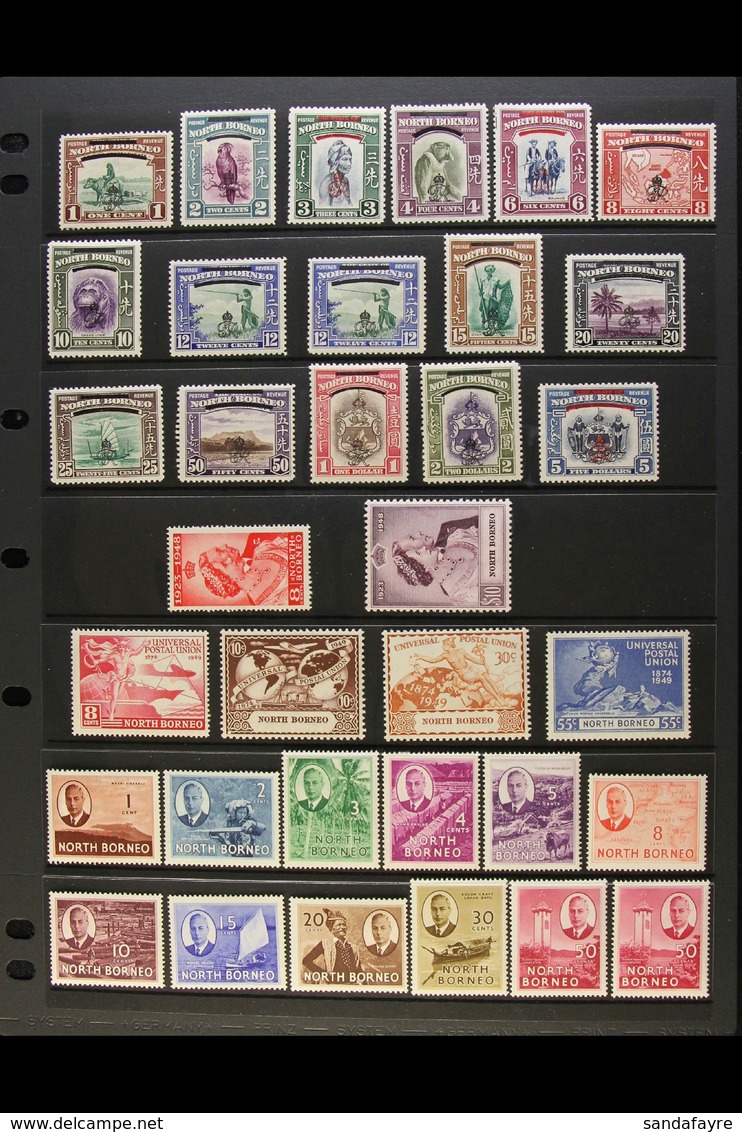 1947-63 COMPLETE VERY FINE MINT COLLECTION. A Complete Run From The 1947 Crown Colony Set To The 1963 Freedom From Hunge - Bornéo Du Nord (...-1963)